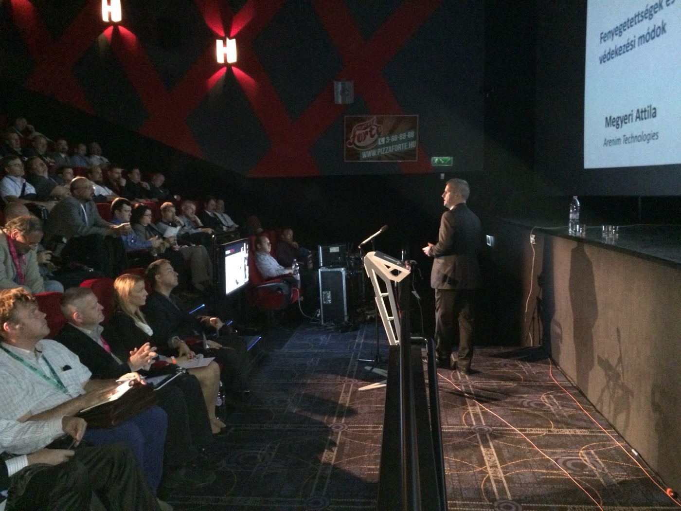 Attila Megyeri presenting at the Day of IT Security (ITBN), Budapest, 2016