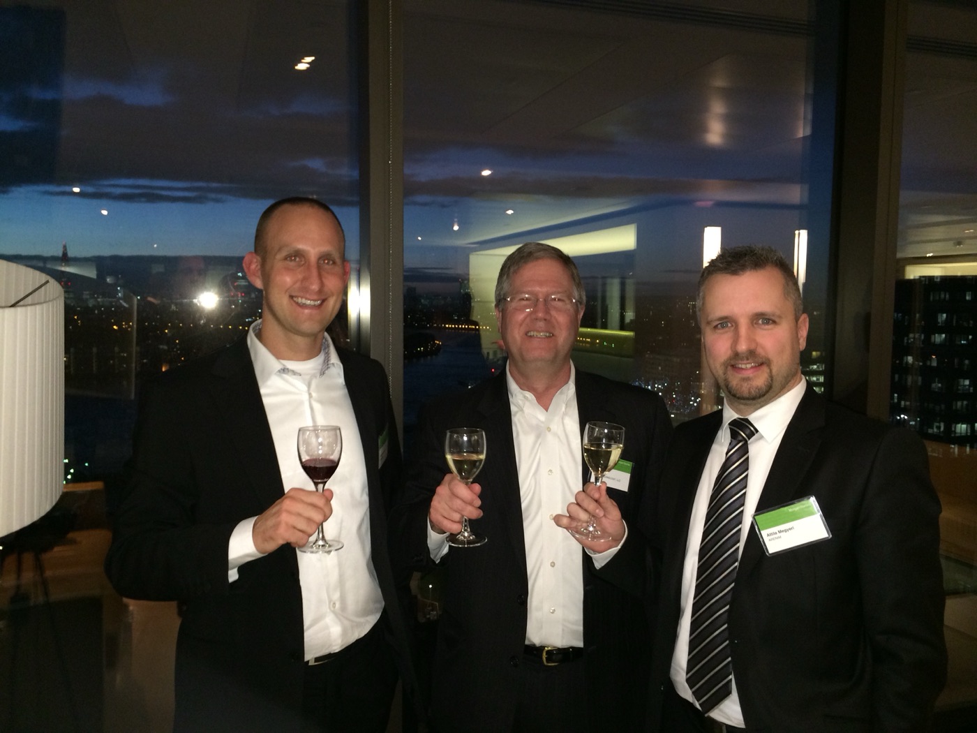 Szabolcs Kun and Attila Megyeri with Gus Hunt in London, 2016