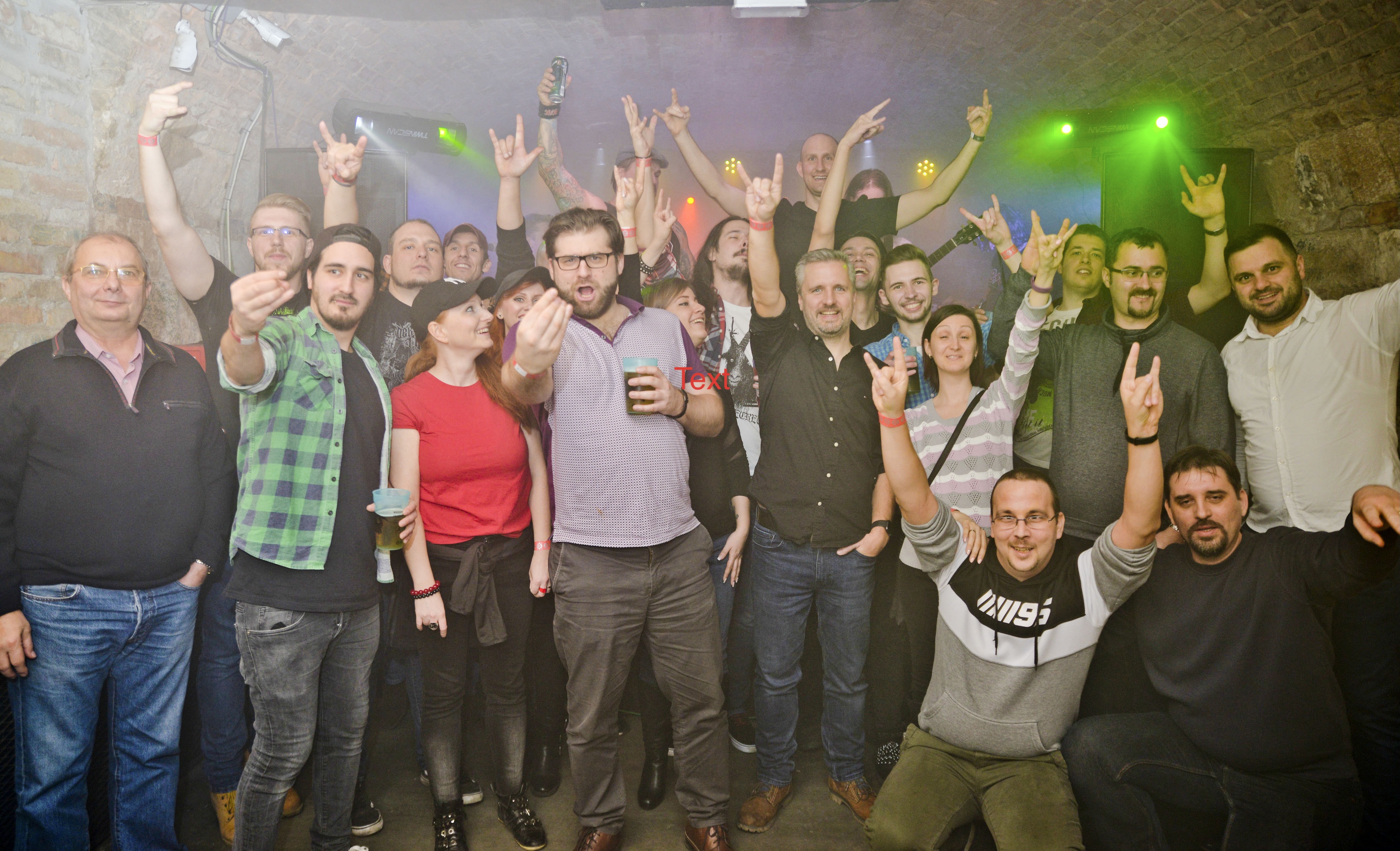 The Arenim team at the 'Work Hard, Party Hard' gathering at Robot Club, January 2020