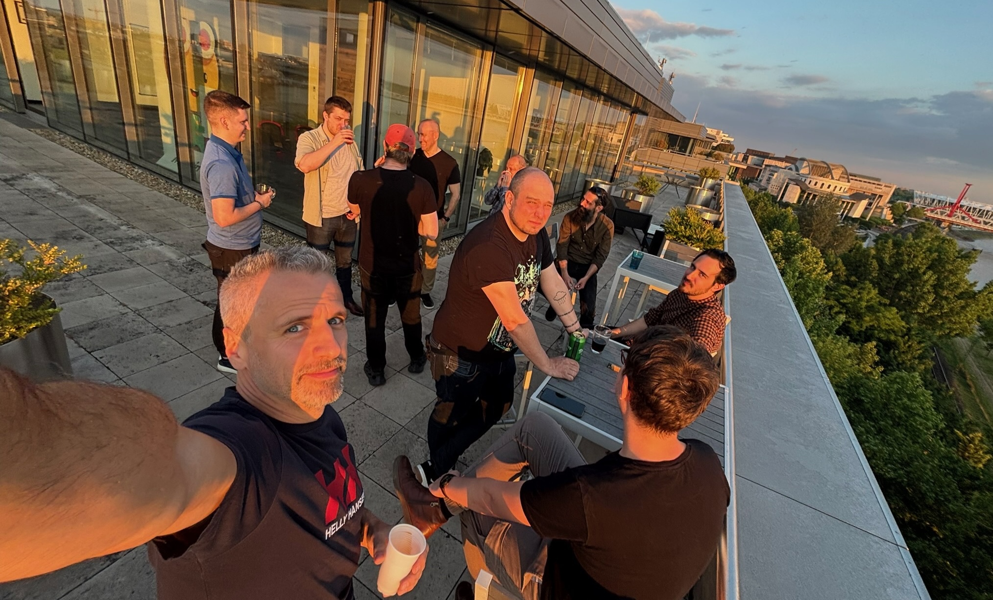 Selfie of Attila Megyeri on the Arenim office terrace