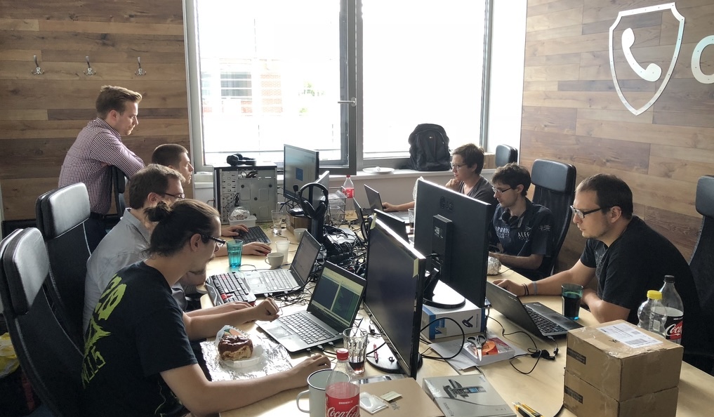 Arenim developer team working on the secure communication products CryptTalk and KvantPhone