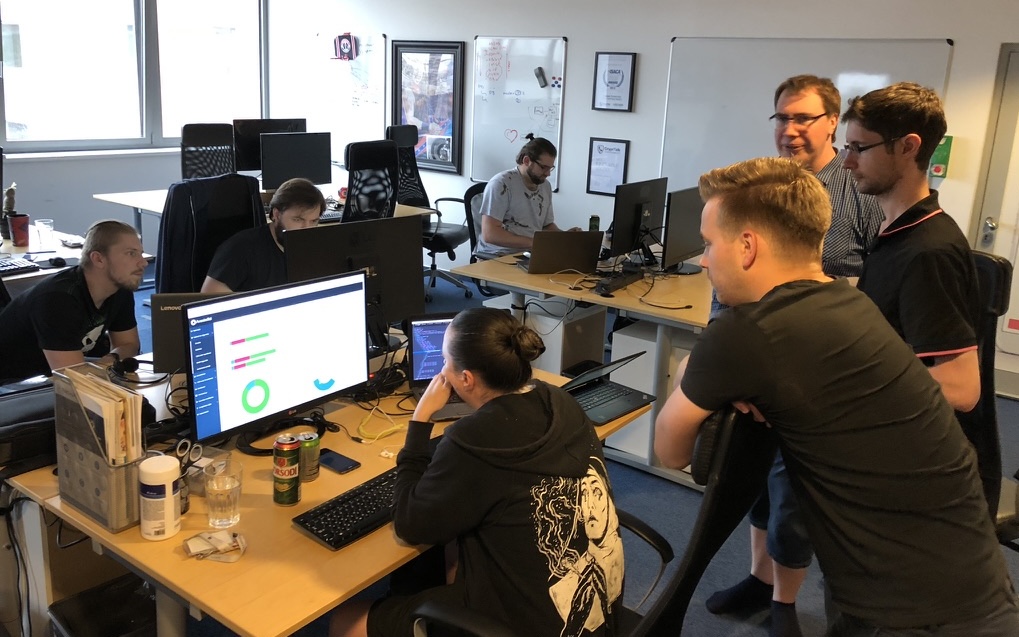 Arenim developers at work in the Infopark Budapest office